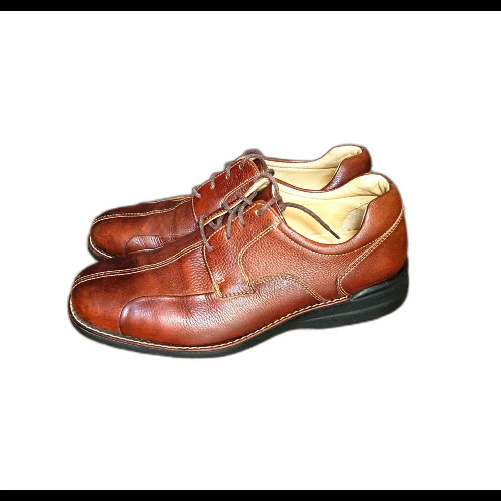 Johnston & Murphy Brown Sheepskin Leather Oxford Dress Shoes Men's 9.5M